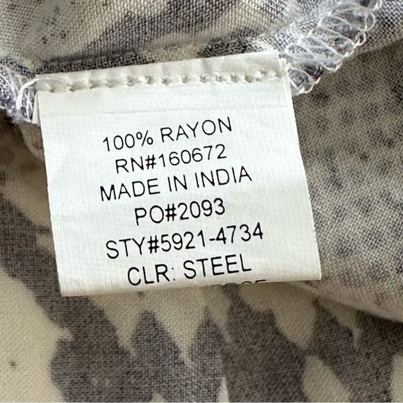 Blue Island Beach Blue Ivory Long Sleeve Tassel Tie Swimsuit Coverup Dress Small - Picture 11 of 12